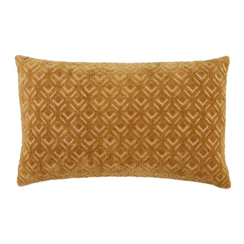 Nouveau Colinet Trellis Gold/ Silver Poly Lumbar Pillow