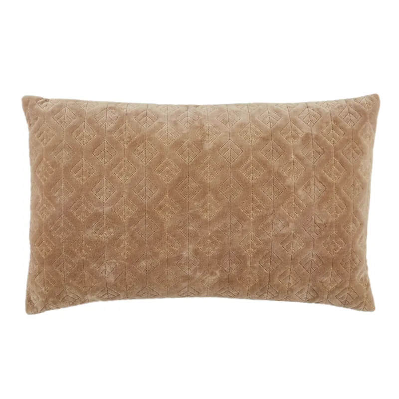 Nouveau Dakon Trellis Beige Poly Lumbar Pillow