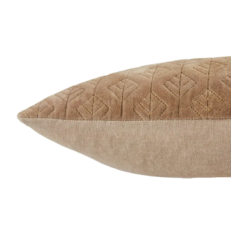 Nouveau Dakon Trellis Beige Poly Lumbar Pillow