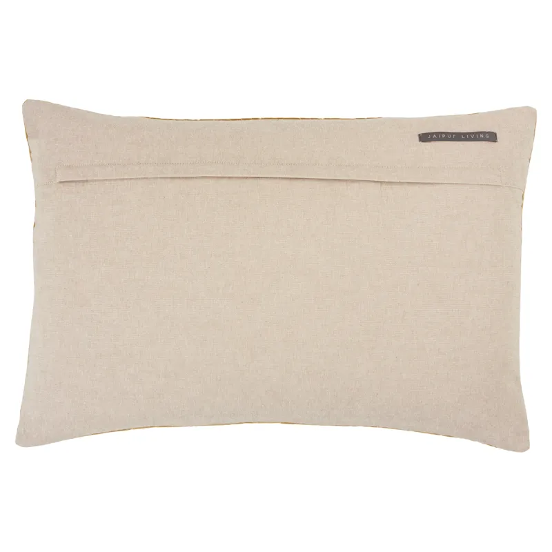 Nouveau Bourdelle Chevron Beige Poly Lumbar Pillow