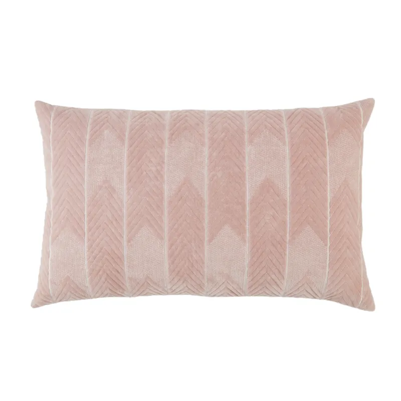 Nouveau Bourdelle Chevron Blush Poly Lumbar Pillow