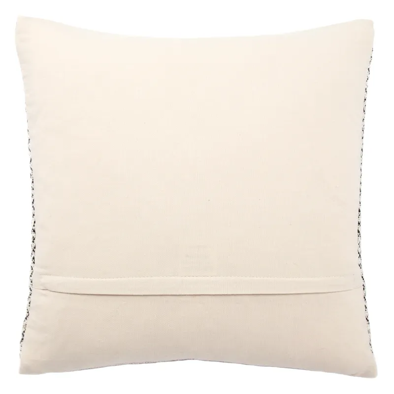 Peykan Mariscopa Ivory/ Dark Gray Trellis Down Throw Pillow 18 inch