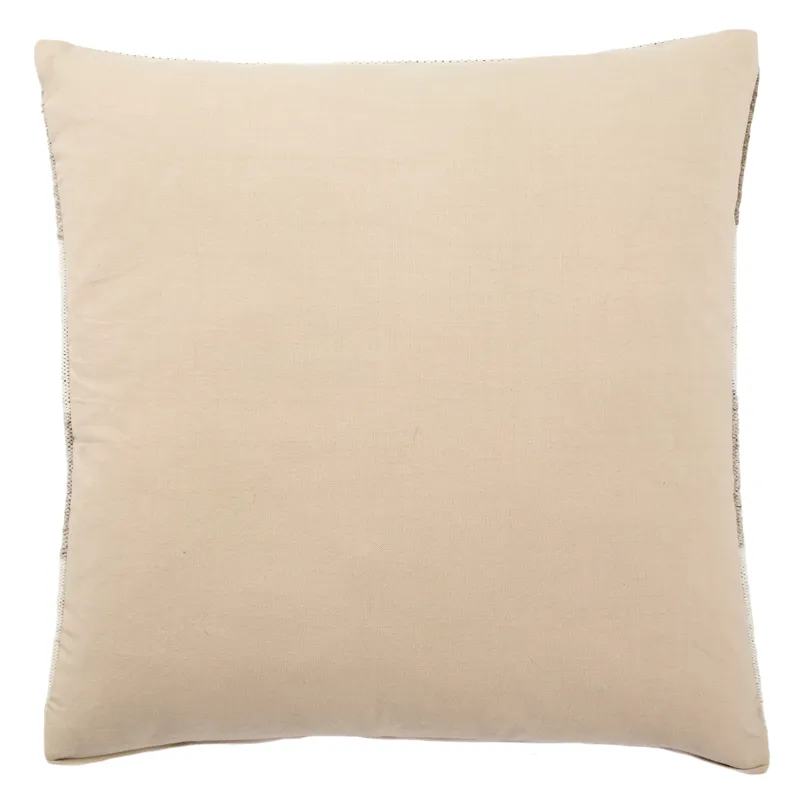 Peykan Terzan Brown/ Gray Geometric Down Throw Pillow 20 inch