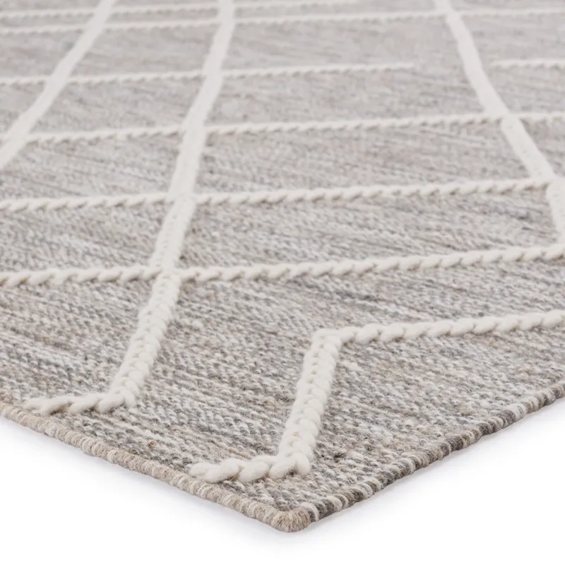 Plateau Moab Natural Geometric Gray/ Ivory Area Rug (10'X14')