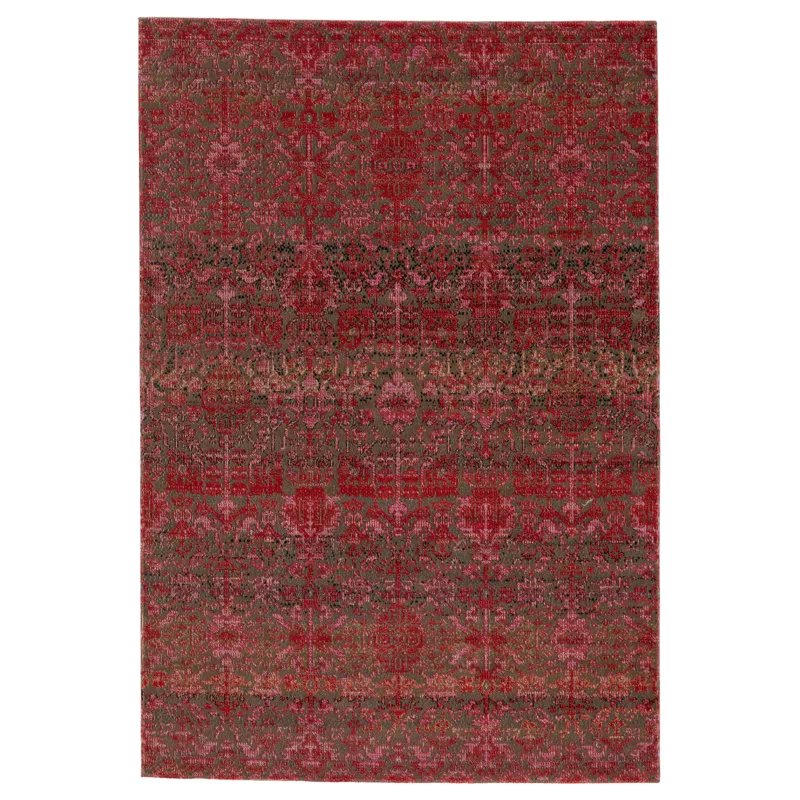 Polaris Bodega Indoor/ Outdoor Trellis Red/ Taupe Area Rug (2'X3')