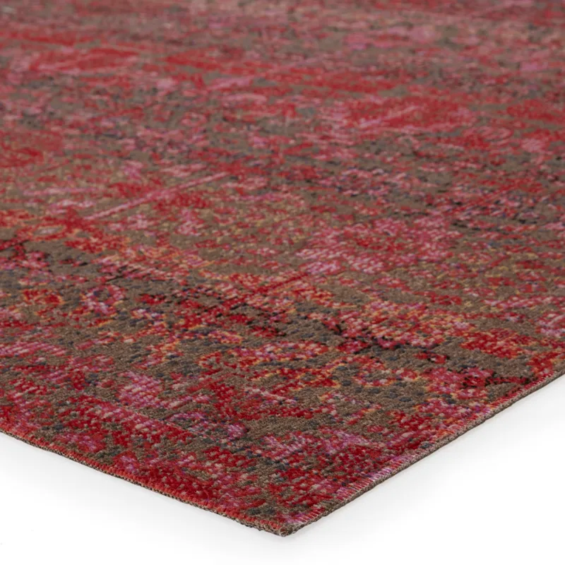 Polaris Bodega Indoor/ Outdoor Trellis Red/ Taupe Area Rug (2'X3')
