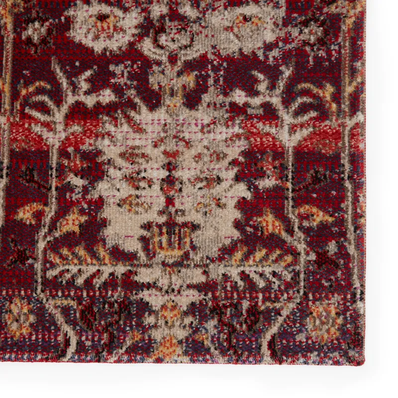 Polaris Genesee Indoor/ Outdoor Trellis Red/ Beige Area Rug (7'6"X9'6")