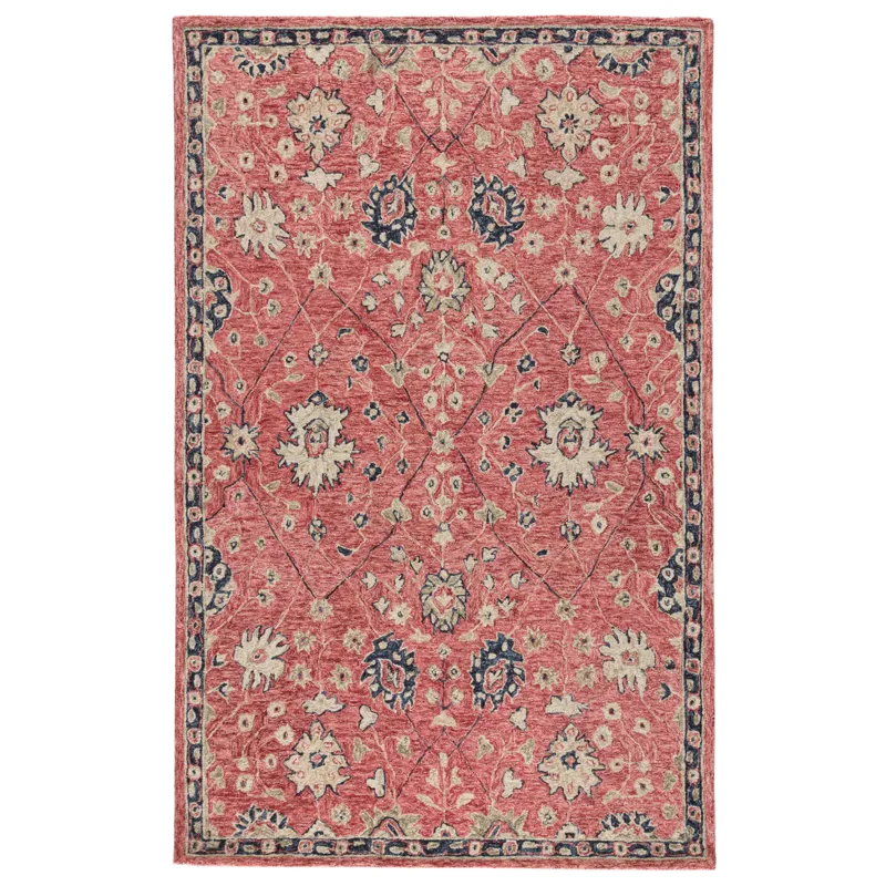 Province Emersen Handmade Oriental Red/ Blue Area Rug (9'X12')