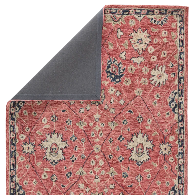 Province Emersen Handmade Oriental Red/ Blue Area Rug (9'X12')