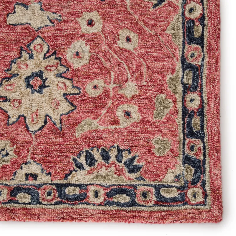 Province Emersen Handmade Oriental Red/ Blue Area Rug (9'X12')