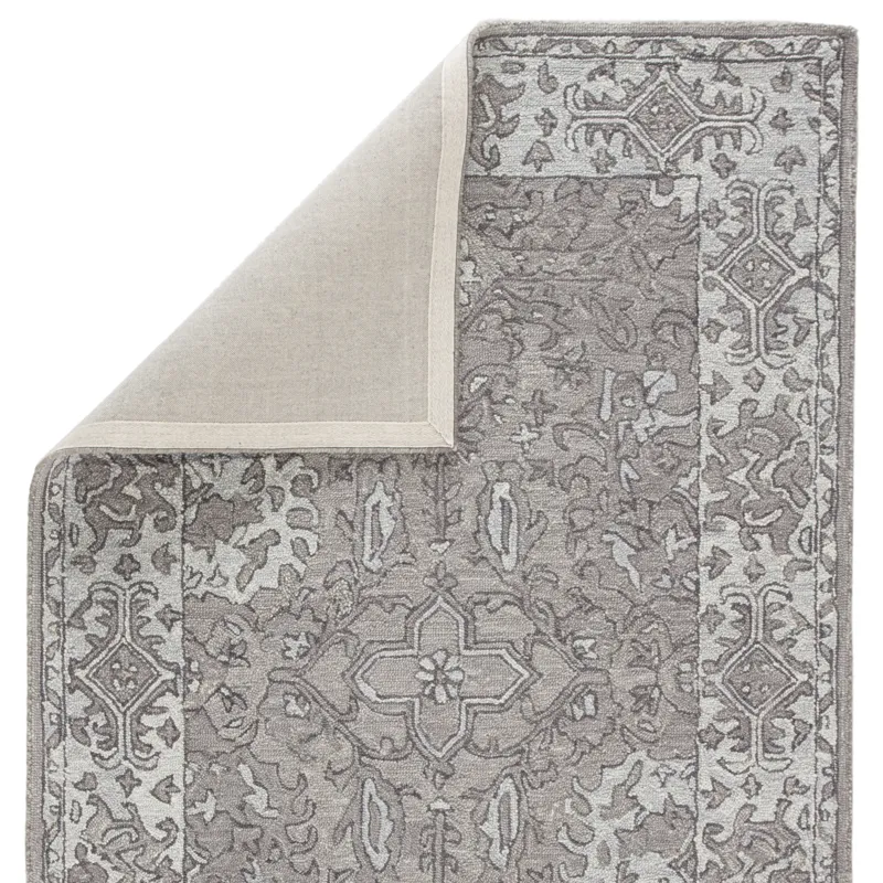 Province Wintour Handmade Medallion Gray Area Rug (5'X8')