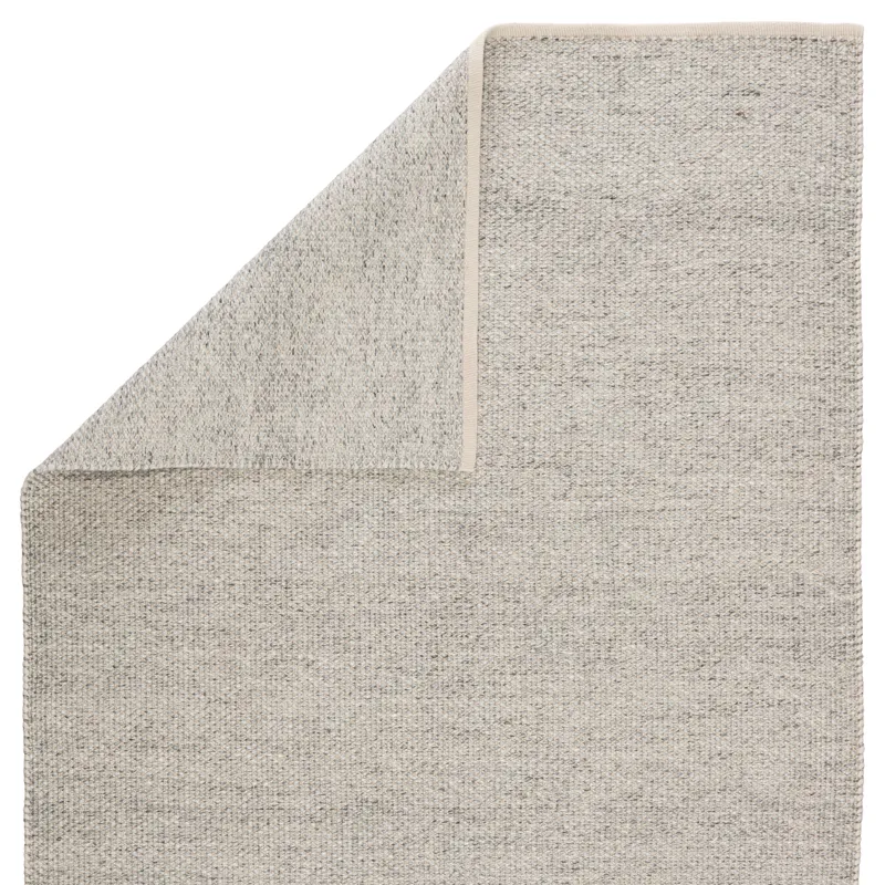 Pasadena Lamanda Indoor/ Outdoor Solid Light Gray/ Ivory Area Rug (9'X12')