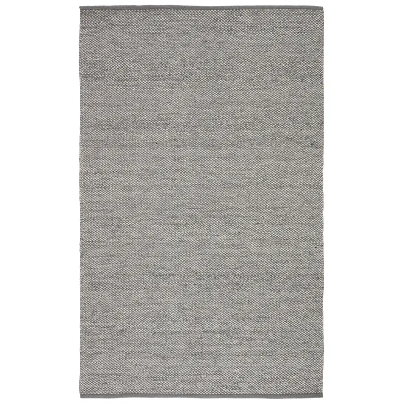 Pasadena Lamanda Indoor/ Outdoor Solid Gray/ Ivory Area Rug (8'X10')