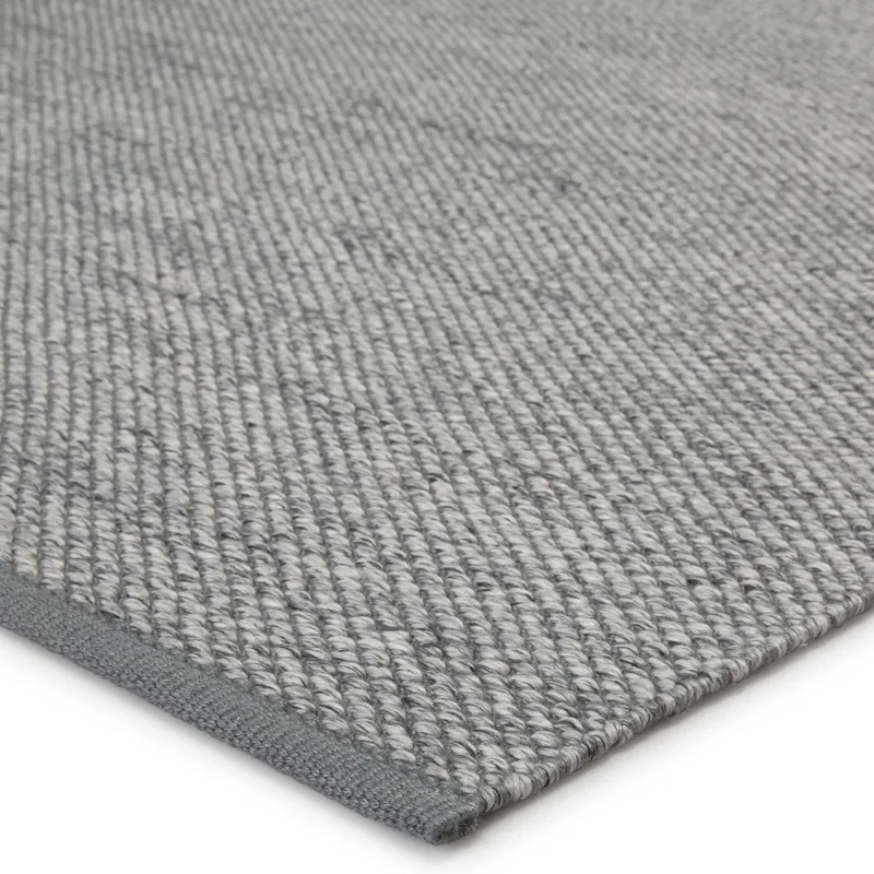 Pasadena Lamanda Indoor/ Outdoor Solid Gray/ Ivory Area Rug (8'X10')