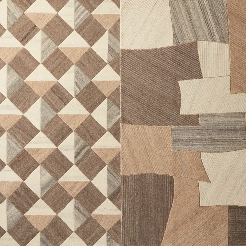 Pathways by Verde Home Verde Home by  Paris Handmade Geometric Brown/ Cream Area Rug (8'X10')