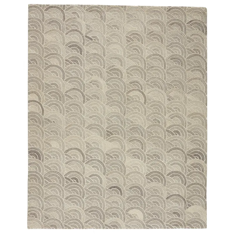 Pathways by Verde Home Verde Home by  Tokyo Handmade Geometric Gray/ Ivory Area Rug (8'X10')