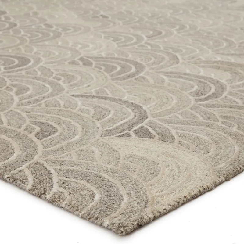 Pathways by Verde Home Verde Home by  Tokyo Handmade Geometric Gray/ Ivory Area Rug (8'X10')
