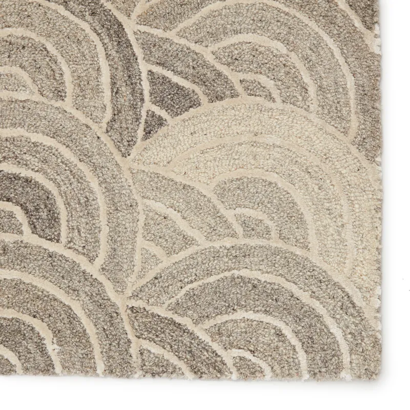 Pathways by Verde Home Verde Home by  Tokyo Handmade Geometric Gray/ Ivory Area Rug (8'X10')