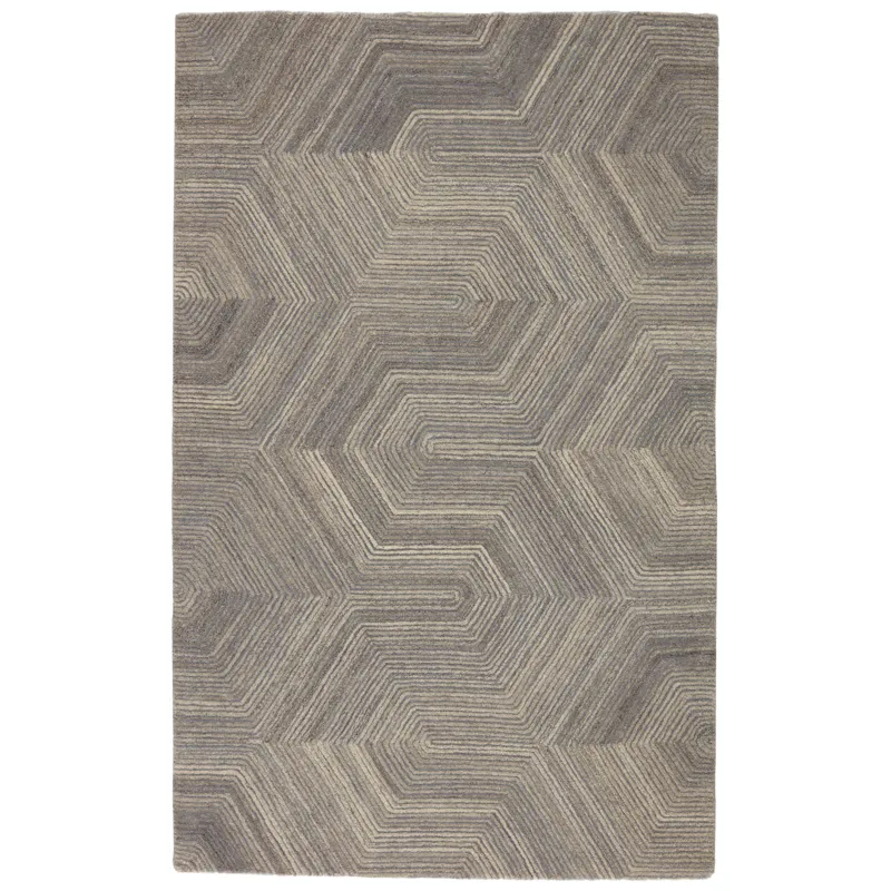 Pathways by Verde Home Verde Home by  Rome Handmade Geometric Gray Area Rug (10'X14')