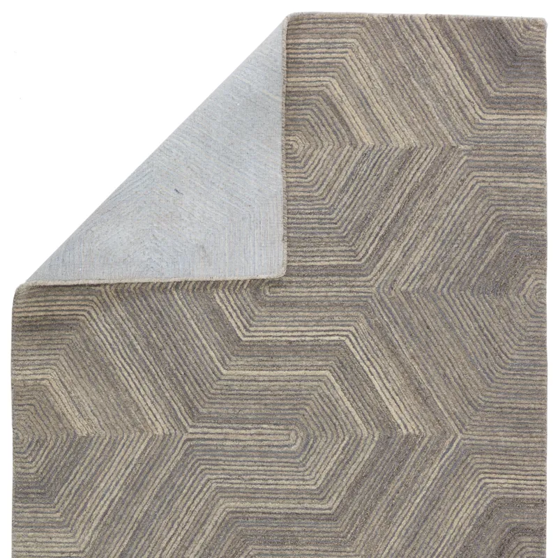 Pathways by Verde Home Verde Home by  Rome Handmade Geometric Gray Area Rug (10'X14')