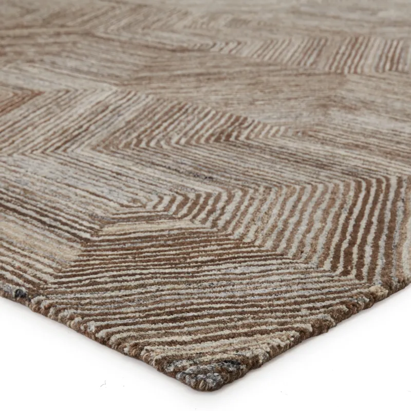Pathways by Verde Home Verde Home by  Rome Handmade Geometric Brown/ Light Gray Area Rug (8'X10')