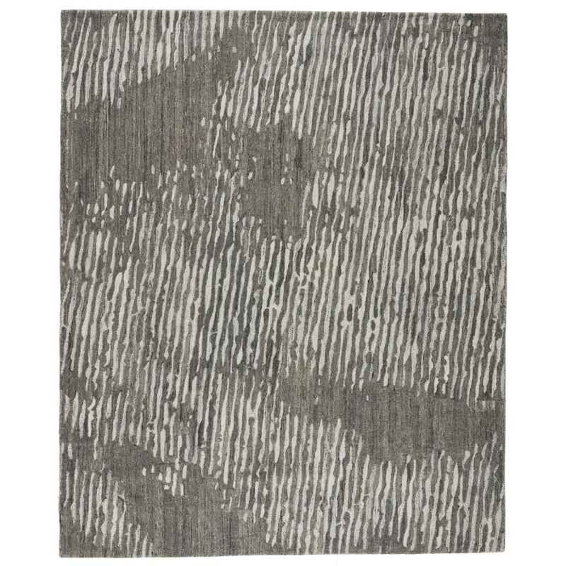 Pathways by Verde Home Verde Home by  Stockholm Handmade Striped Light Gray/ Ivory Area Rug (5'X8')