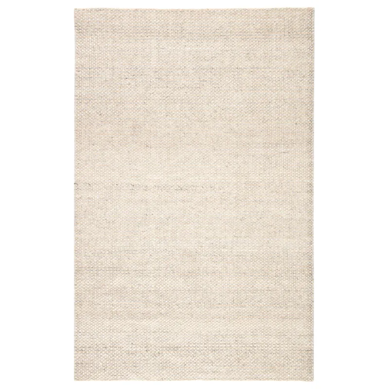 Rebecca Limon Indoor/ Outdoor Solid Ivory/ Gray Area Rug (9'X12')