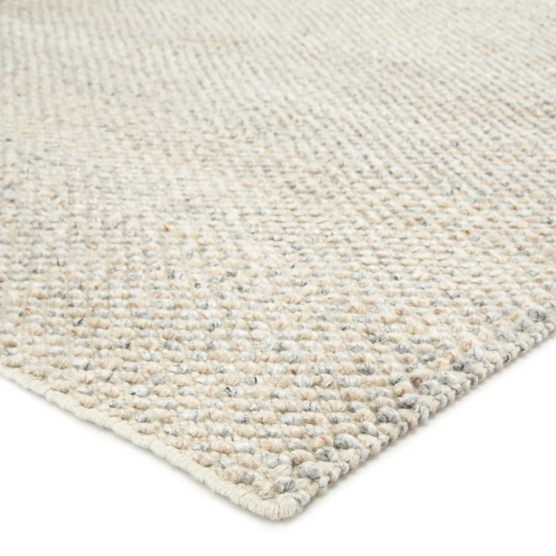 Rebecca Limon Indoor/ Outdoor Solid Ivory/ Gray Area Rug (9'X12')