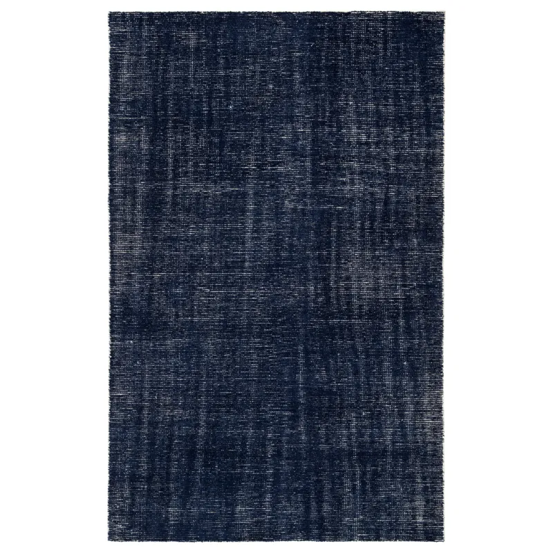 Rebecca Limon Indoor/ Outdoor Solid Blue/ White Area Rug (5'X8')