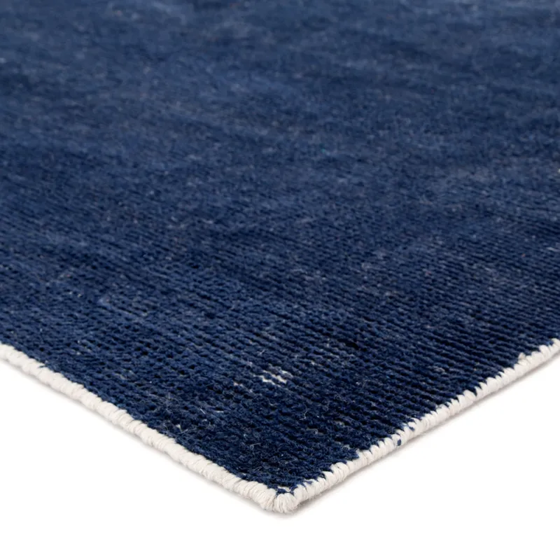 Rebecca Limon Indoor/ Outdoor Solid Blue/ White Area Rug (5'X8')