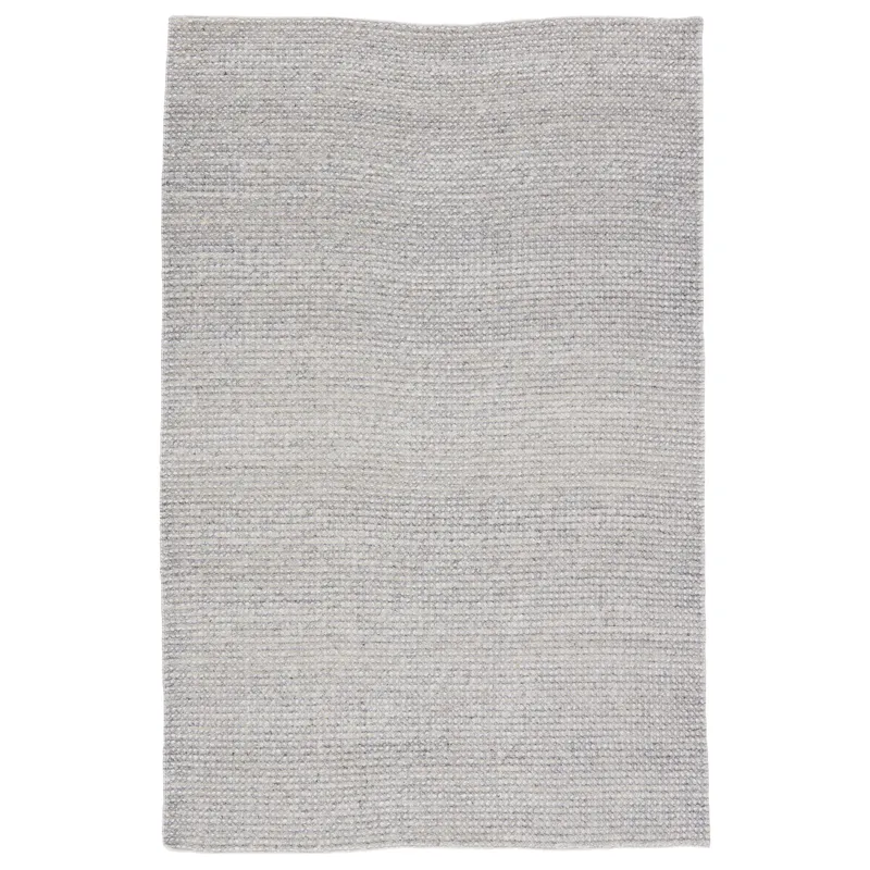 Rebecca Crispin Indoor/ Outdoor Solid Gray/ Ivory Area Rug (9'X12')