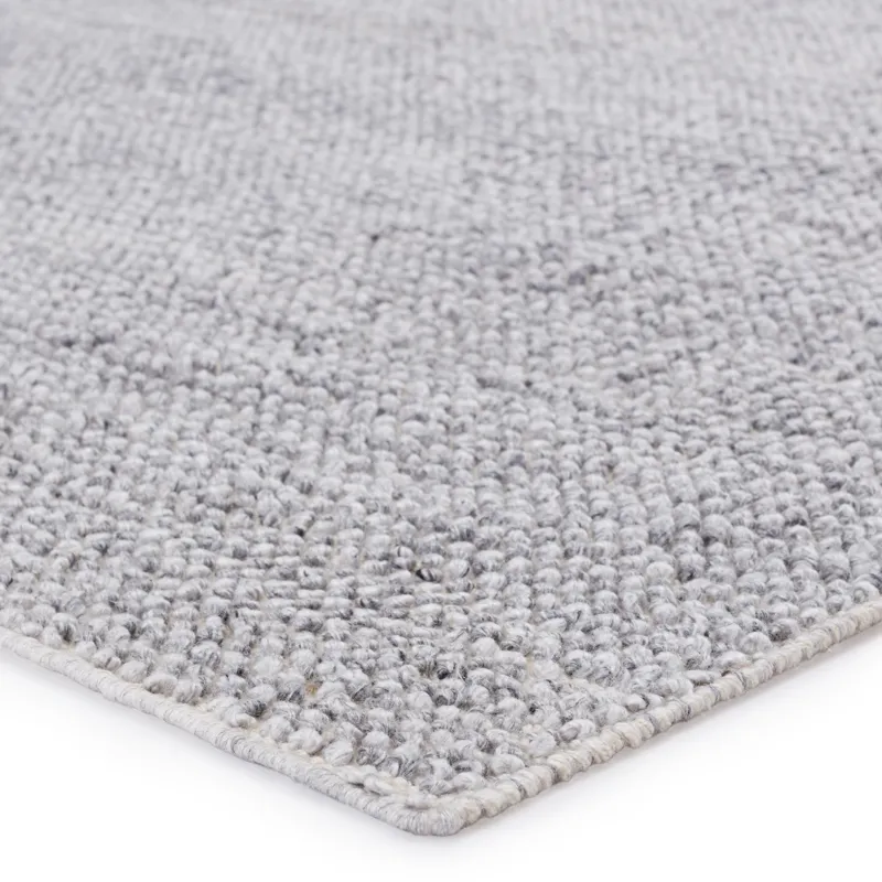 Rebecca Crispin Indoor/ Outdoor Solid Gray/ Ivory Area Rug (9'X12')
