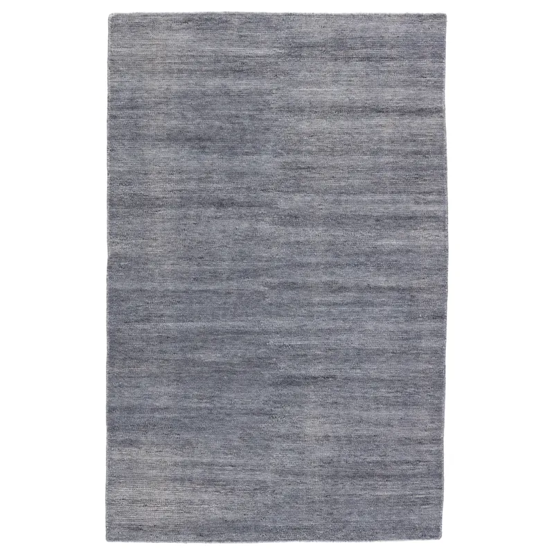 Rebecca Limon Indoor/ Outdoor Solid Gray/ Blue Area Rug (2'X3')