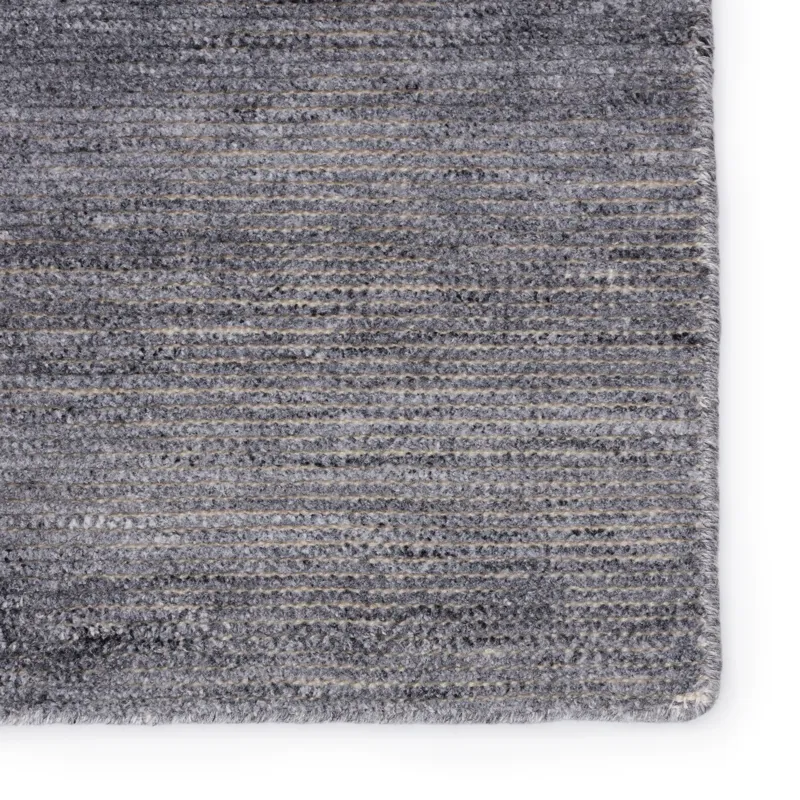 Rebecca Limon Indoor/ Outdoor Solid Gray/ Blue Area Rug (2'X3')