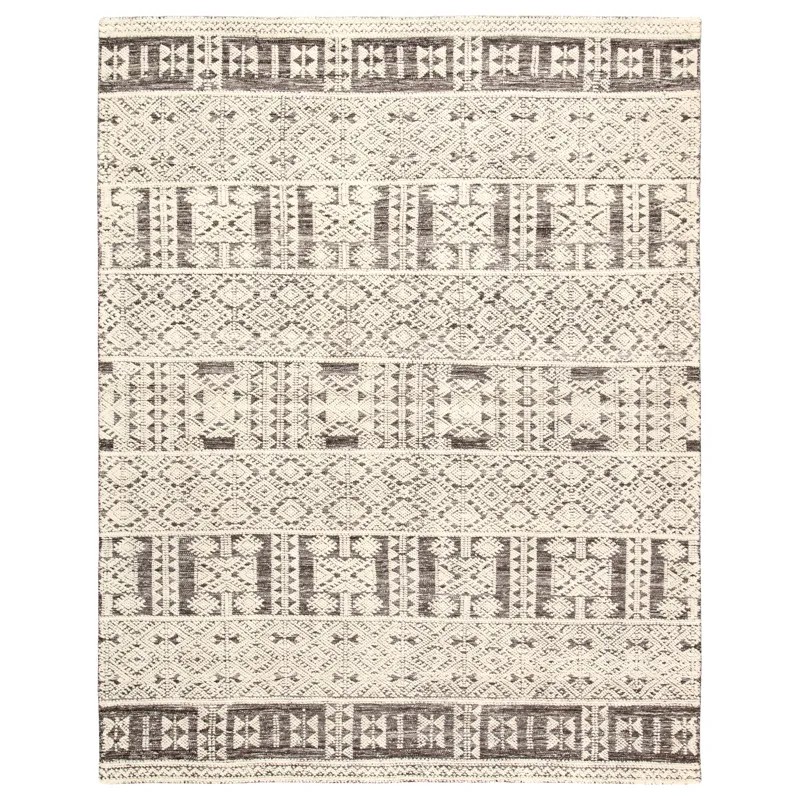 Reign Origins Hand-Knotted Tribal Ivory/ Gray Area Rug (5'X8')