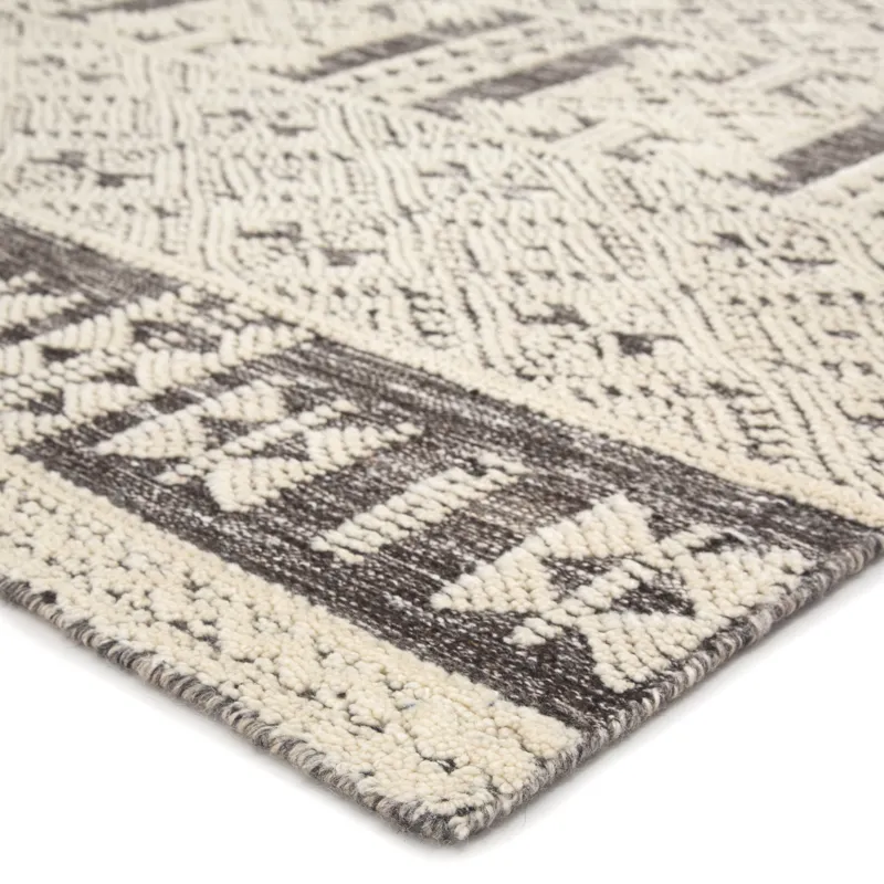 Reign Origins Hand-Knotted Tribal Ivory/ Gray Area Rug (5'X8')