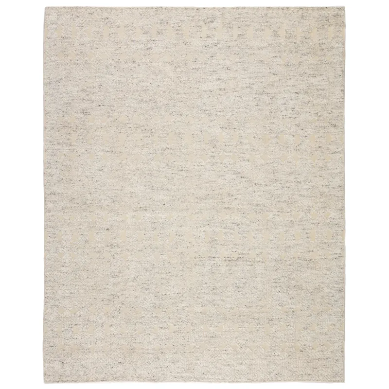 Reign Abelle Hand-Knotted Medallion Gray/ Beige Area Rug (9'X13')