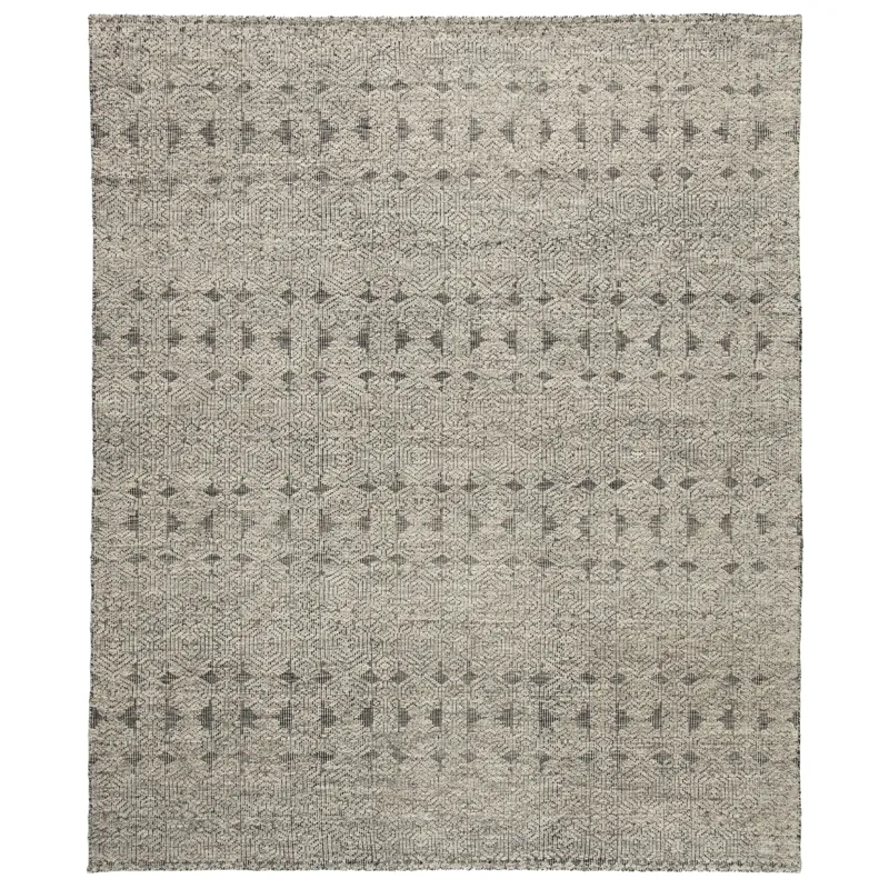 Reign Abelle Hand-Knotted Tribal Gray/ Black Area Rug (8'X11')