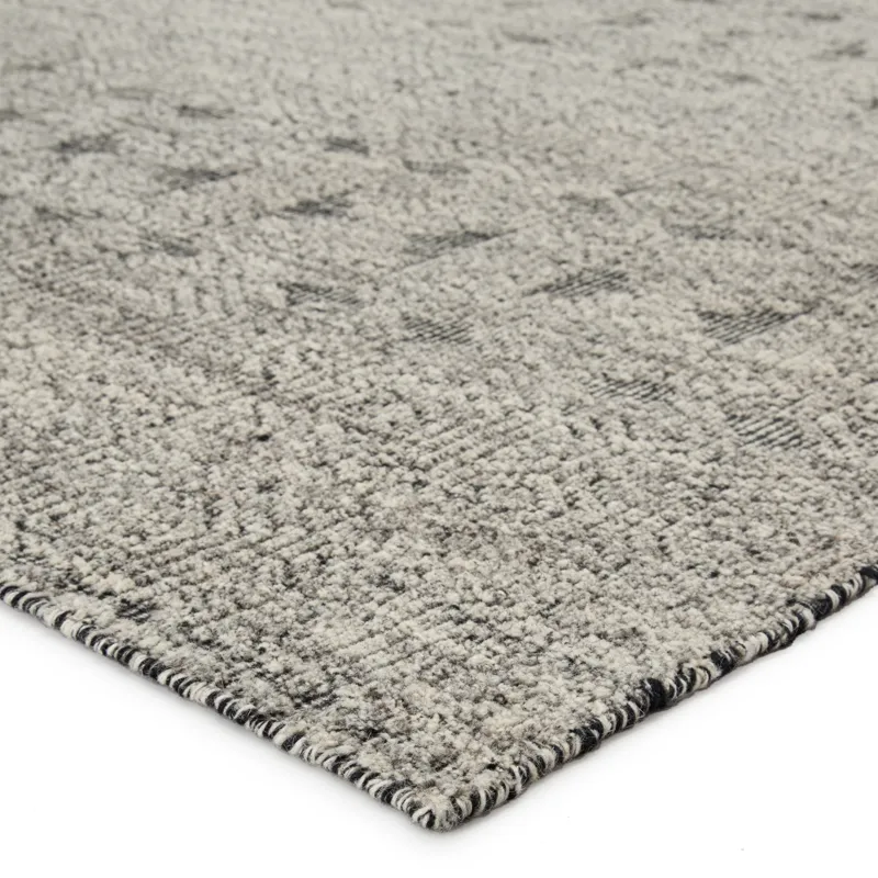 Reign Abelle Hand-Knotted Tribal Gray/ Black Area Rug (8'X11')