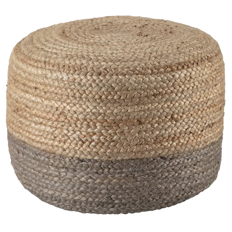 Saba Oliana Ombre Taupe/ Beige Cylinder Pouf