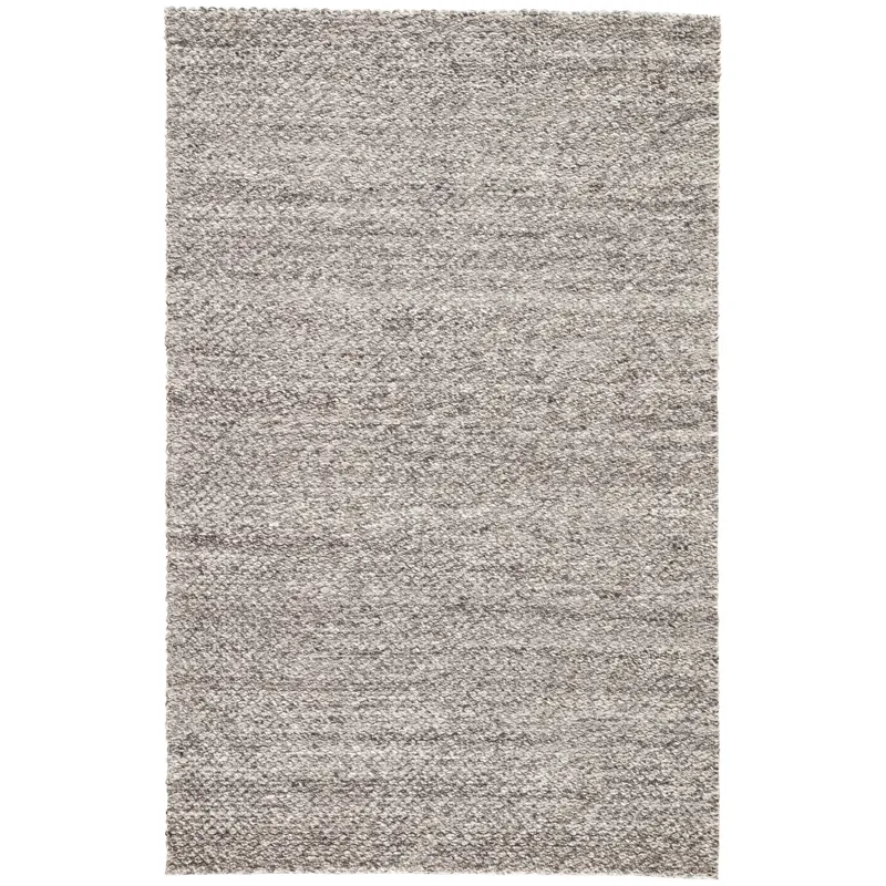 Scandinavia Rakel Karlstadt Handmade Solid Gray/ Silver Area Rug (5'X8')