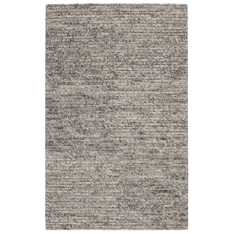 Scandinavia Rakel Grams Handmade Solid Gray/ Ivory Area Rug (5'X8')