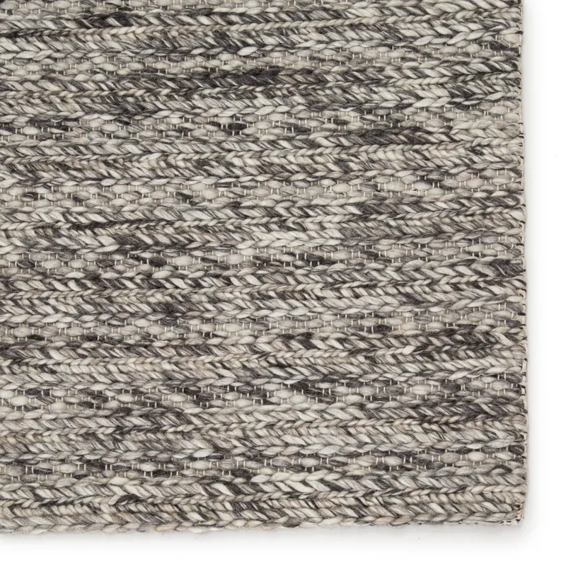 Scandinavia Rakel Grams Handmade Solid Gray/ Ivory Area Rug (5'X8')
