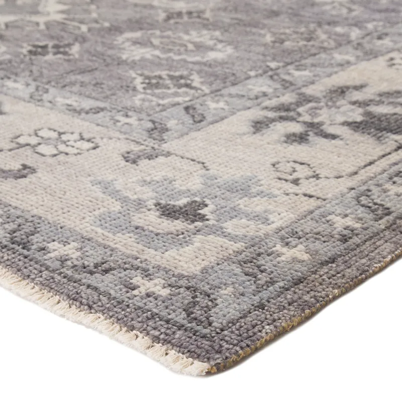 Salinas Kella Hand-Knotted Medallion Gray Area Rug (8'X10')