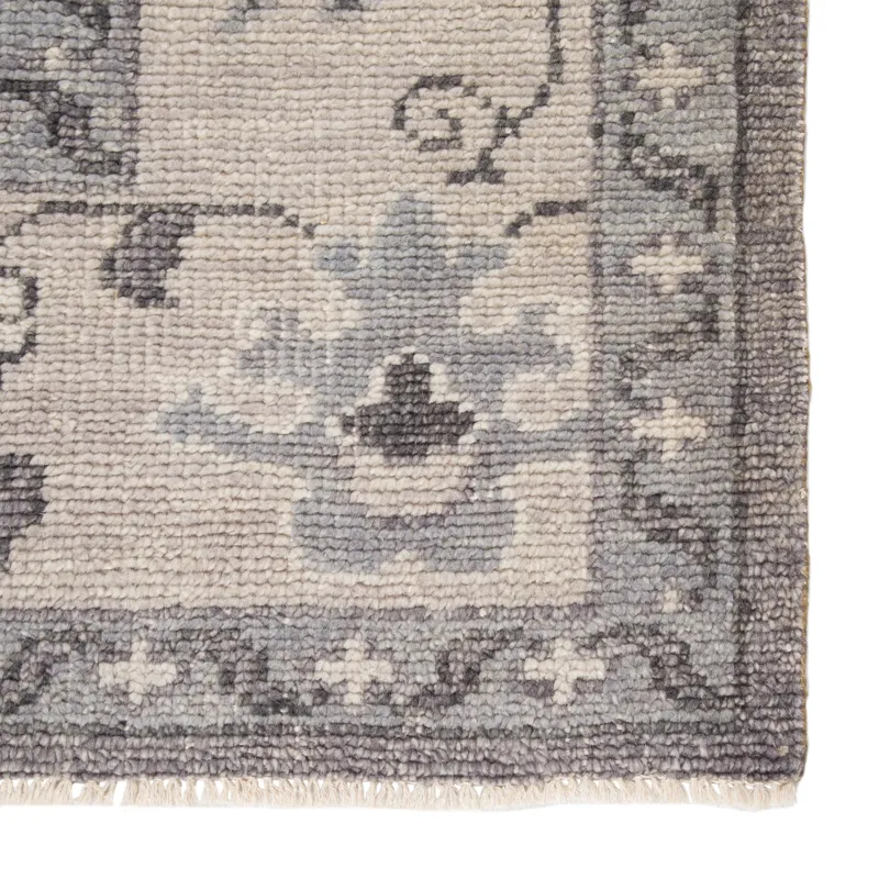Salinas Kella Hand-Knotted Medallion Gray Area Rug (8'X10')