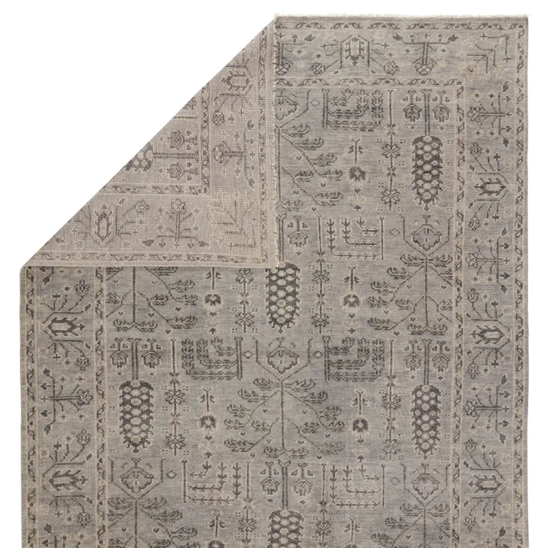 Salinas Ginerva Hand-Knotted Oriental Gray Area Rug (8'X10')