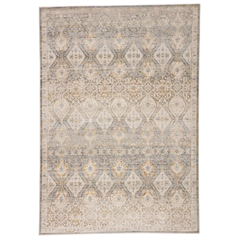 Sinclaire Vibe by  Hakeem Oriental Gray/ Gold Runner Rug (2'2"X8')