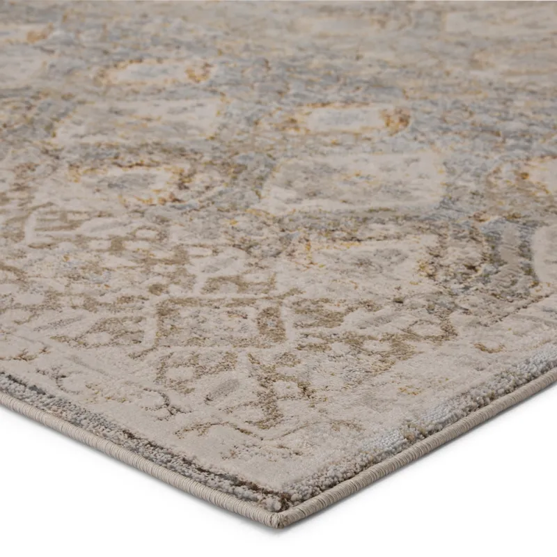 Sinclaire Vibe by  Hakeem Oriental Gray/ Gold Runner Rug (2'2"X8')