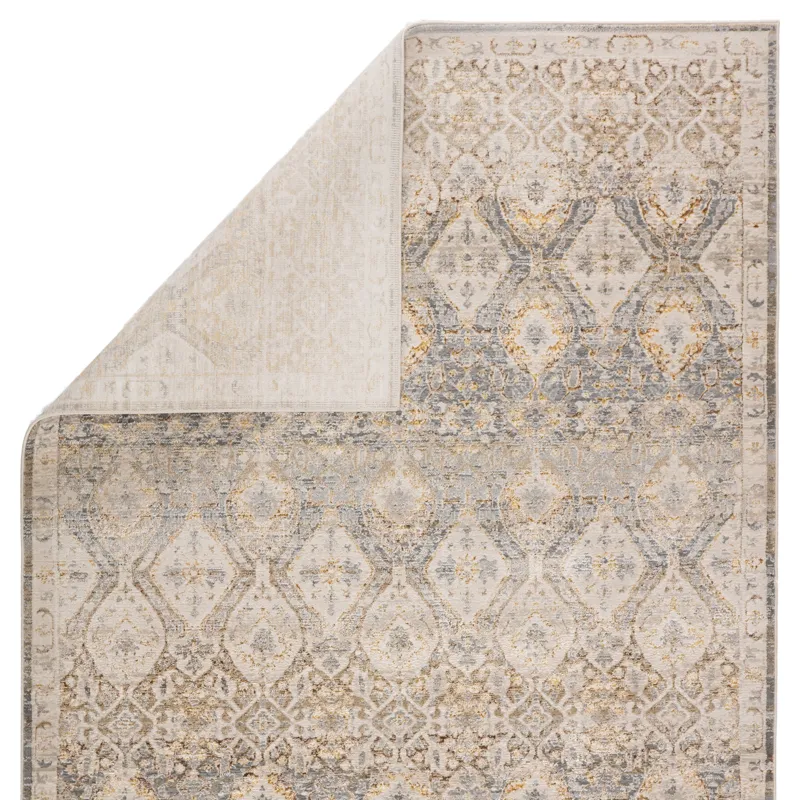 Sinclaire Vibe by  Hakeem Oriental Gray/ Gold Runner Rug (2'2"X8')