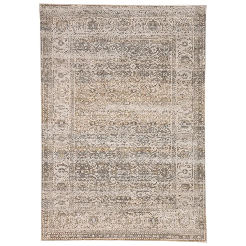 Sinclaire Vibe by  Ilias Oriental Gray/ Tan Runner Rug (2'2"X8')